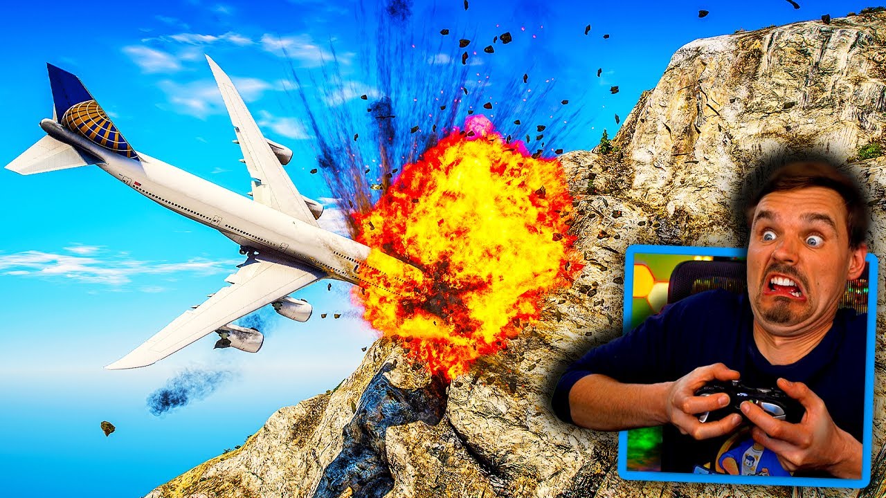 Boeing 747 CRASHES into a MOUNTAIN in GTA 5! (OMG!)