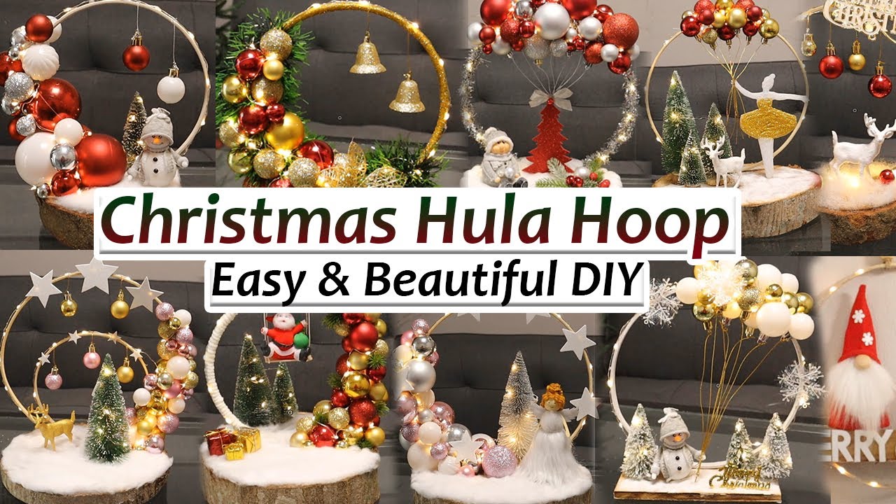 10 DIY Christmas Hula Hoop Decoration Ideas | Easy & Beautiful DIY