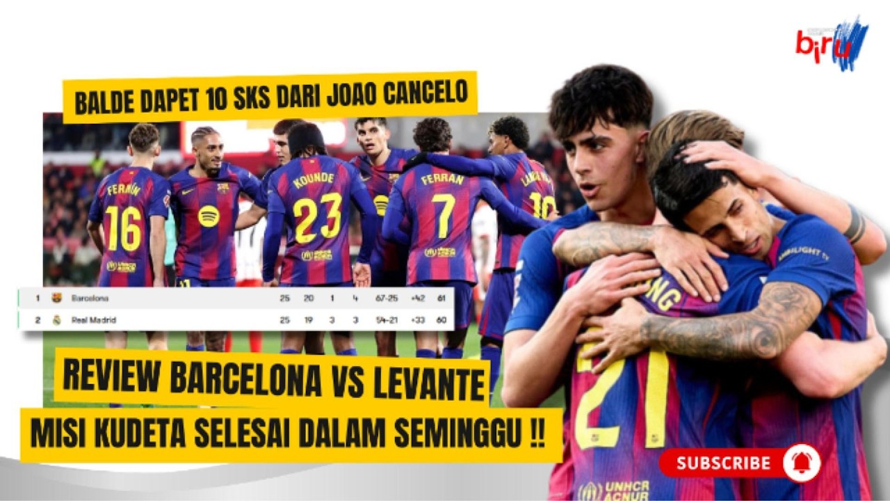 MASA TRIAL MADRID DIPUNCAK SUDAH HABIS, WAKTUNYA KING BARCA BALIK PUNCAK !! REVIEW BARCA VS LEVANTE