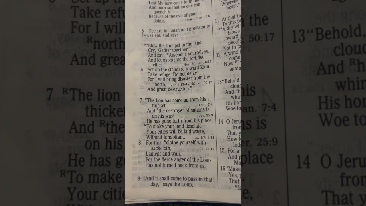 Jeremiah 4:1-15 (Circumcise yourselves to the Lord, and take away the foreskins of your hearts&hellip;)
