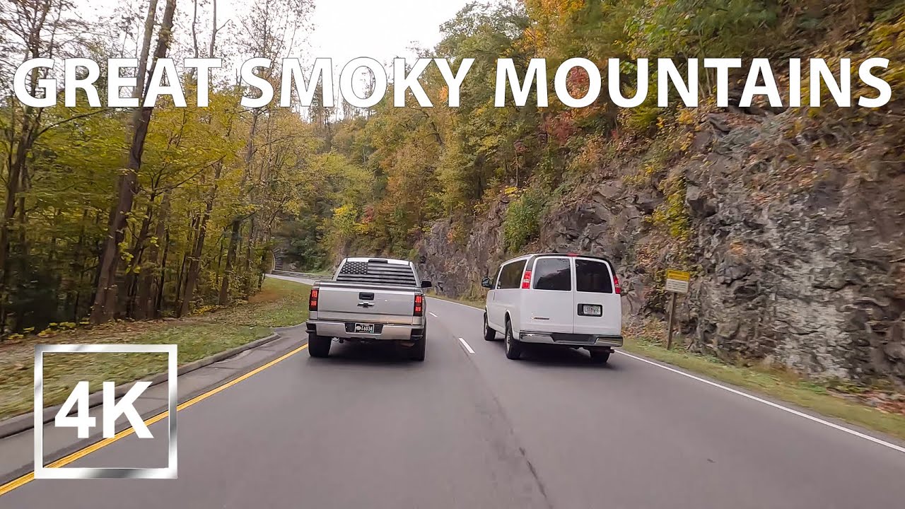 4K Scenic Drive in the Great Smoky Mountains - Driving Tour - Tennessee - USA - 2021