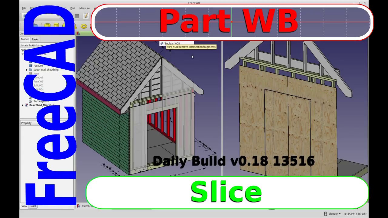 FreeCAD Tutorial - Using Part Workbench Slice