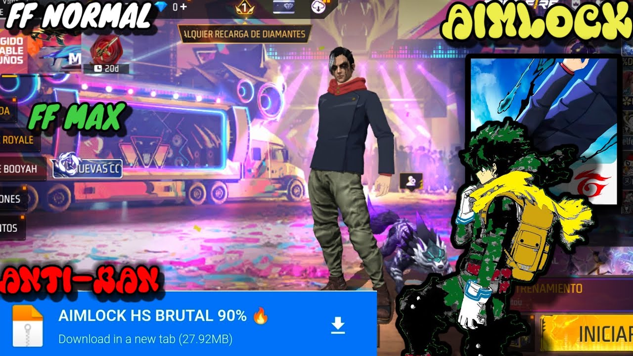 AIMLOCK BRUTAL‼️ PARA CUENTA PRINCIPAL ✅️  FF NORMAL Y FF MAX 🔥 TODOS LOS MODOS 🙉 100% ANTI BAN 🙌