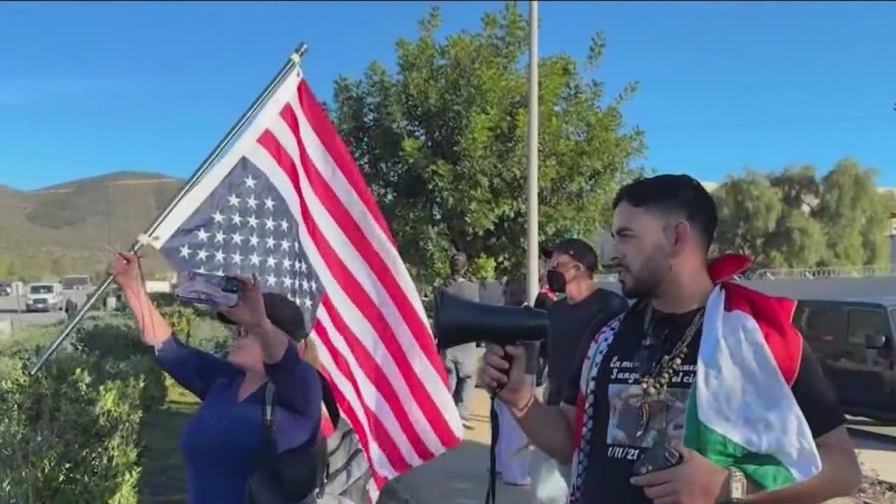 Protests outside of Otay Mesa Detention Center
