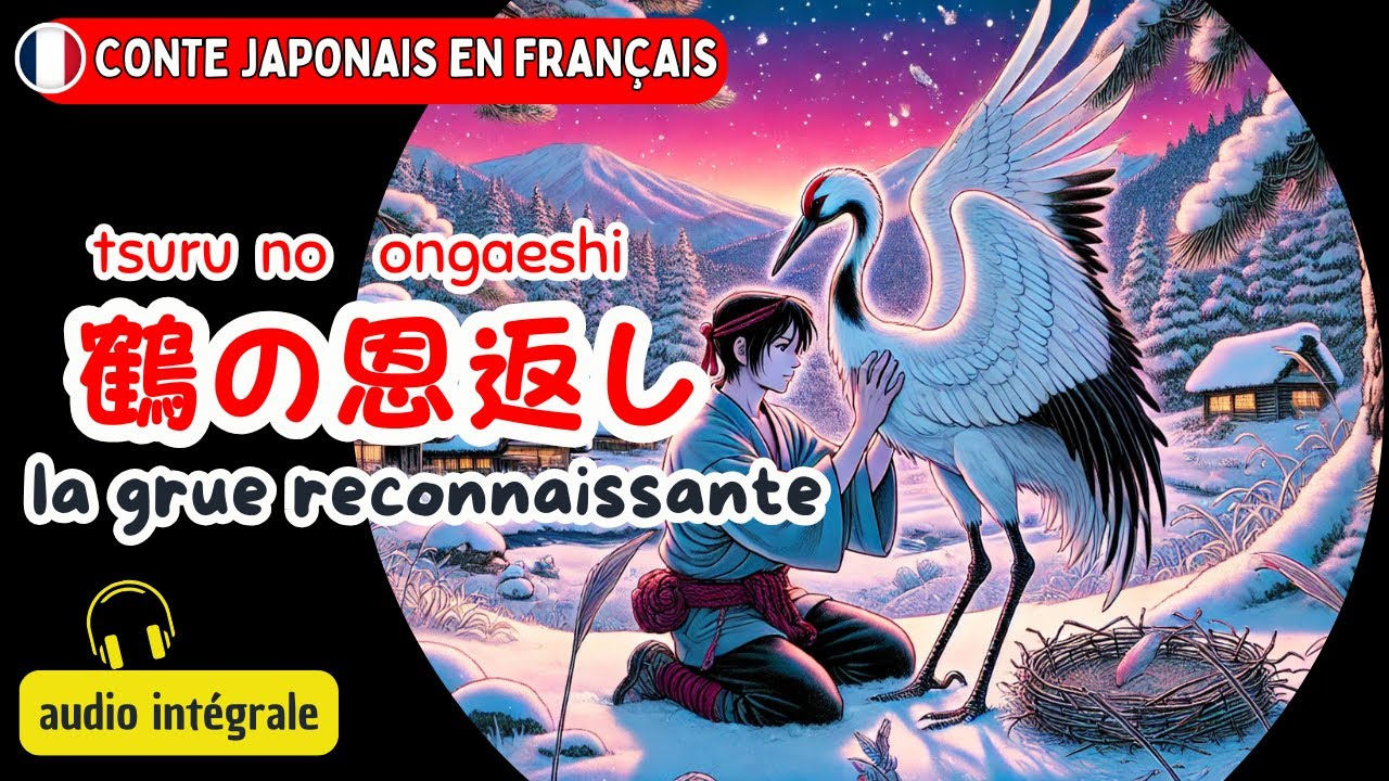 🔴 CONTE JAPONAIS EN FRANÇAIS : TSURU NO ONGAESHI (LA GRUE RECONNAISSANTE)