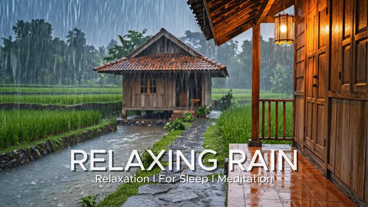 Stop Overthinking Tonight with Heavy Rain & Thunder Over the Car During a Storm