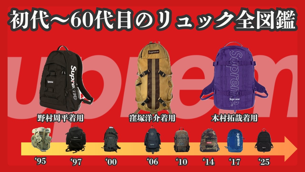 【解説】Supreme歴代バックパック解説｜初代から最新作まで“ざっくり”で語る#26SS