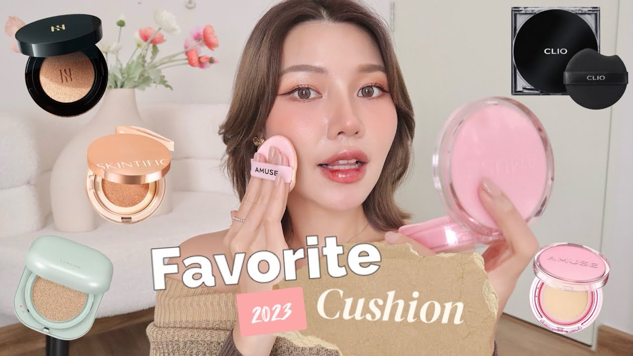 Favorite Cushion 2023 🫧 รีวิวคุชชั่นใช้แล้วชอบ มัดรวมทุกตัวที่ปัง ทาให้ดูด้วยนะ  | Lukmeerlw.