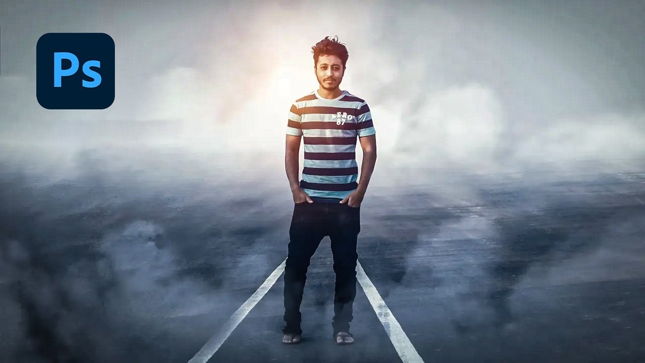 Photoshop Photo Manipulation Tutorial | Foggy Day Effect