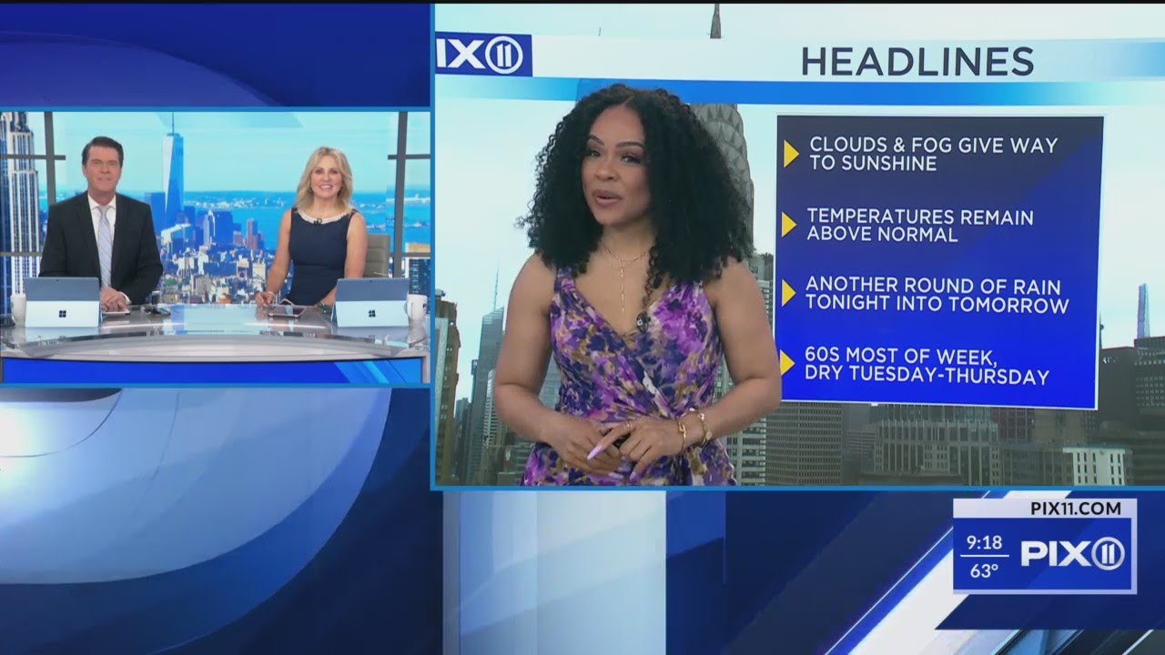 NY, NJ forecast: Cloudy and foggy with temps in the 60s