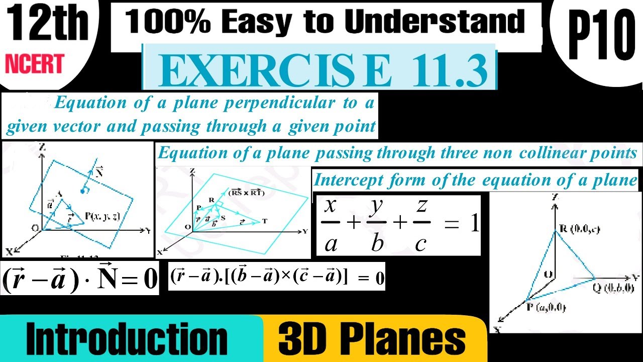 Equation of plane perpendicular to given vector... INTRODUCTION Ex 11 .3 Part 10