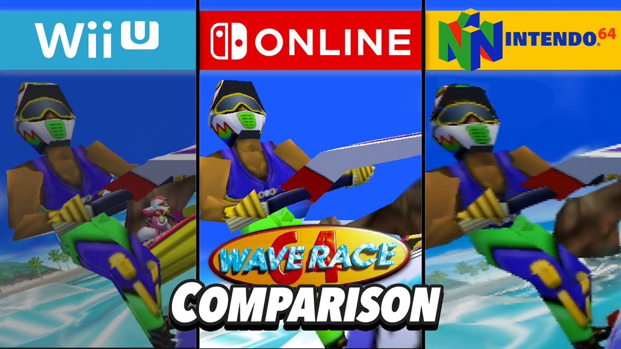 Wave Race 64 Extended Graphics Comparison (Switch vs. Wii U vs. N64)