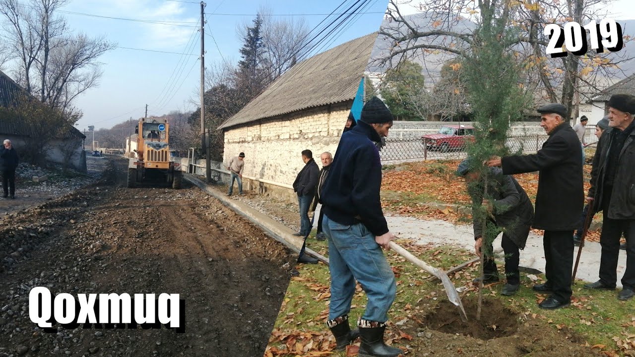 Qoxmuq kəndində yenidənqurma, abadlaşdırma işləri görülür.. (16.12.2019)