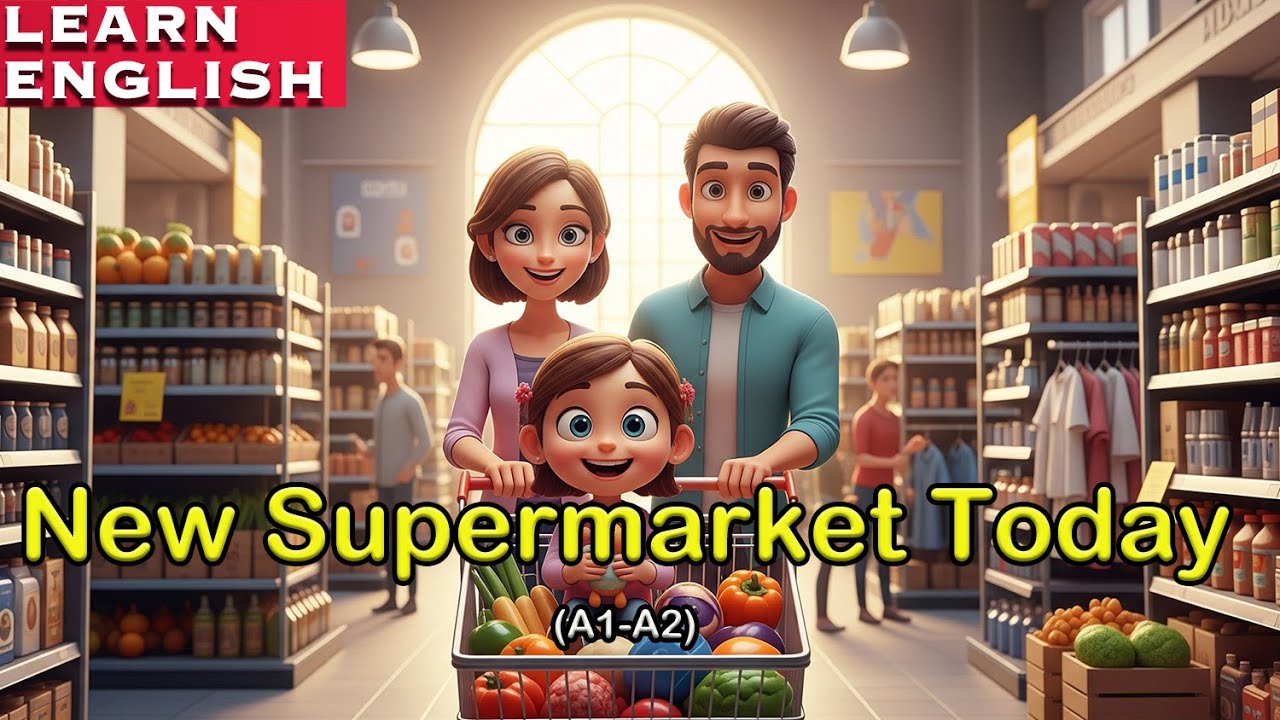 🛒 Сегодня открывается новый супермаркет! 🛒 | Практика аудирования A1-A2 | Медленный английский
