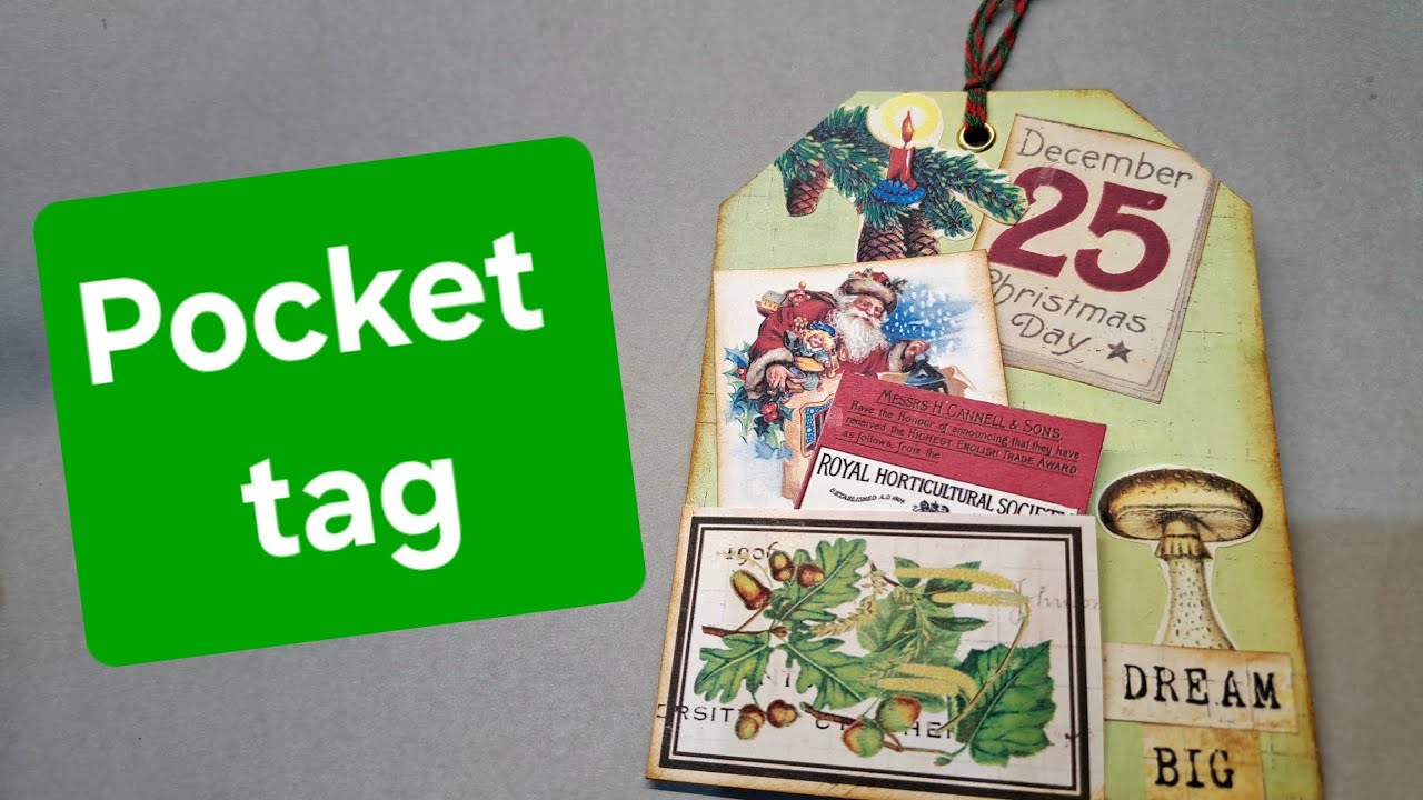Карманная бирка | #BotanicalChristmasChallenge | #DTPTHEJUNKJOURNALSTUDIO