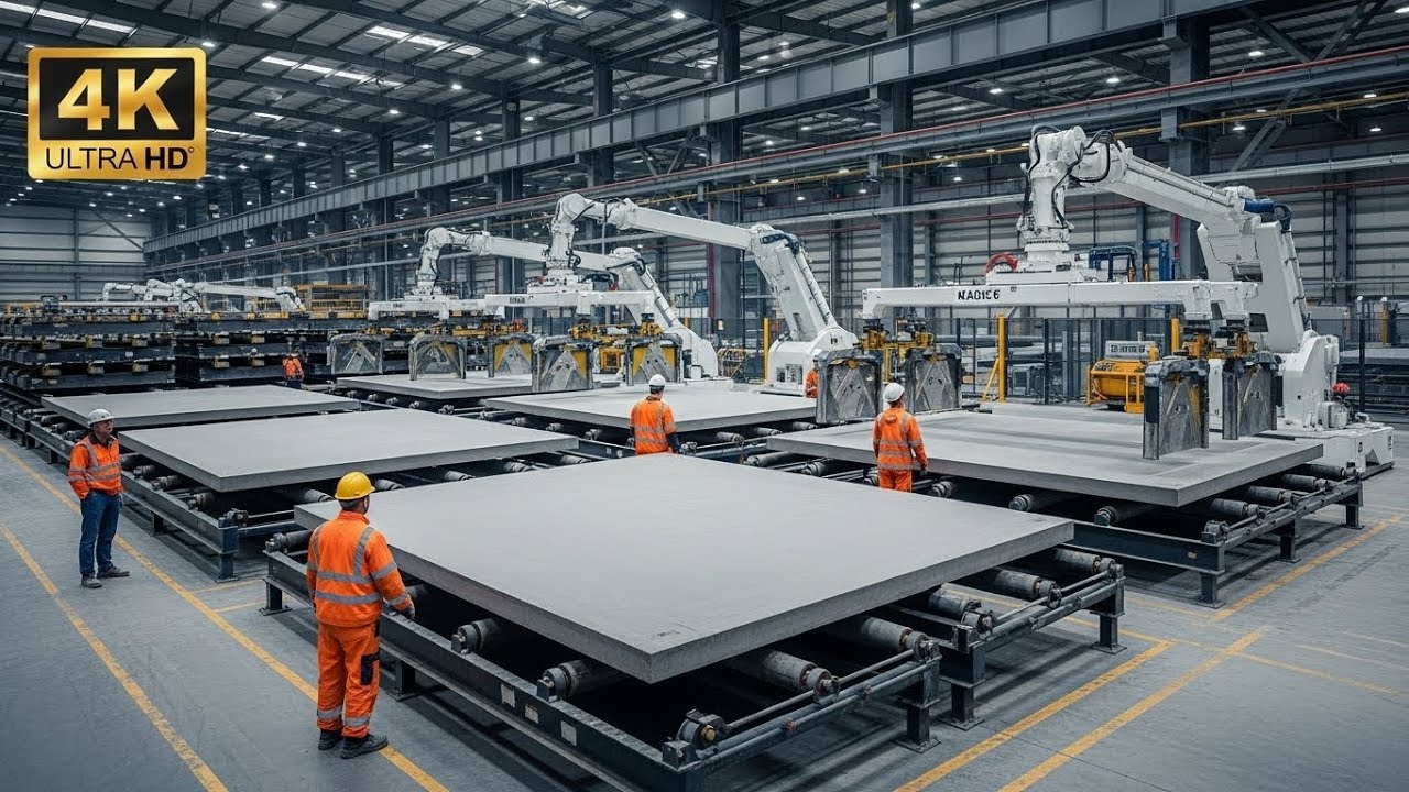 Modular Concrete Floor Production: Inside a High-Tech Precast Factory