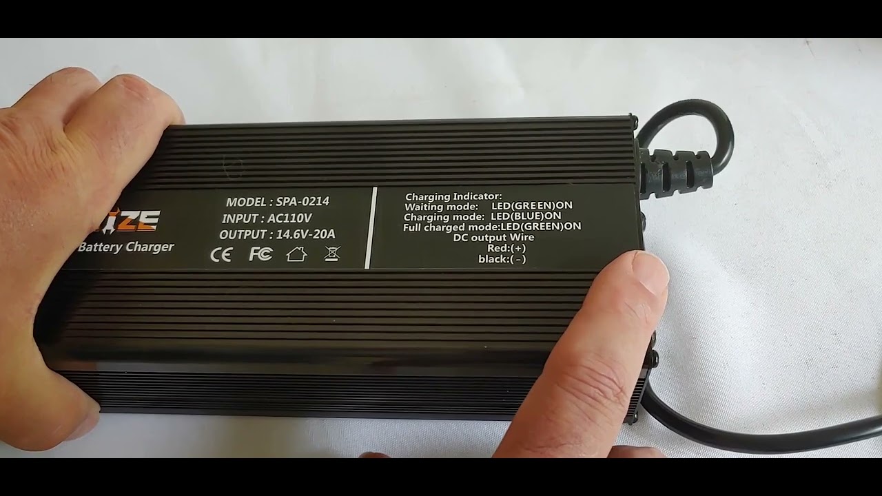 WEIZE 14.6V 20A LiFePO4 Battery Charger, for 12V Lithium Batteries