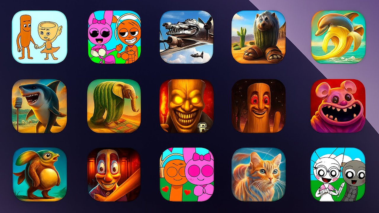 Horror Game , Lin Gang Melon, Poppy Playtime, Sprunki, Among Us, Beam NG, Game Play, Gmod