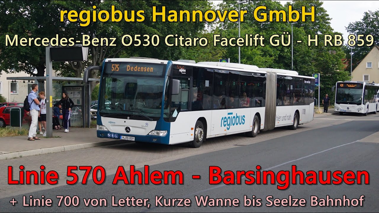 [Sound] Bus Mercedes-Benz O530 Citaro Facelift GÜ von regiobus Hannover GmbH - H RB 859 (Voith)