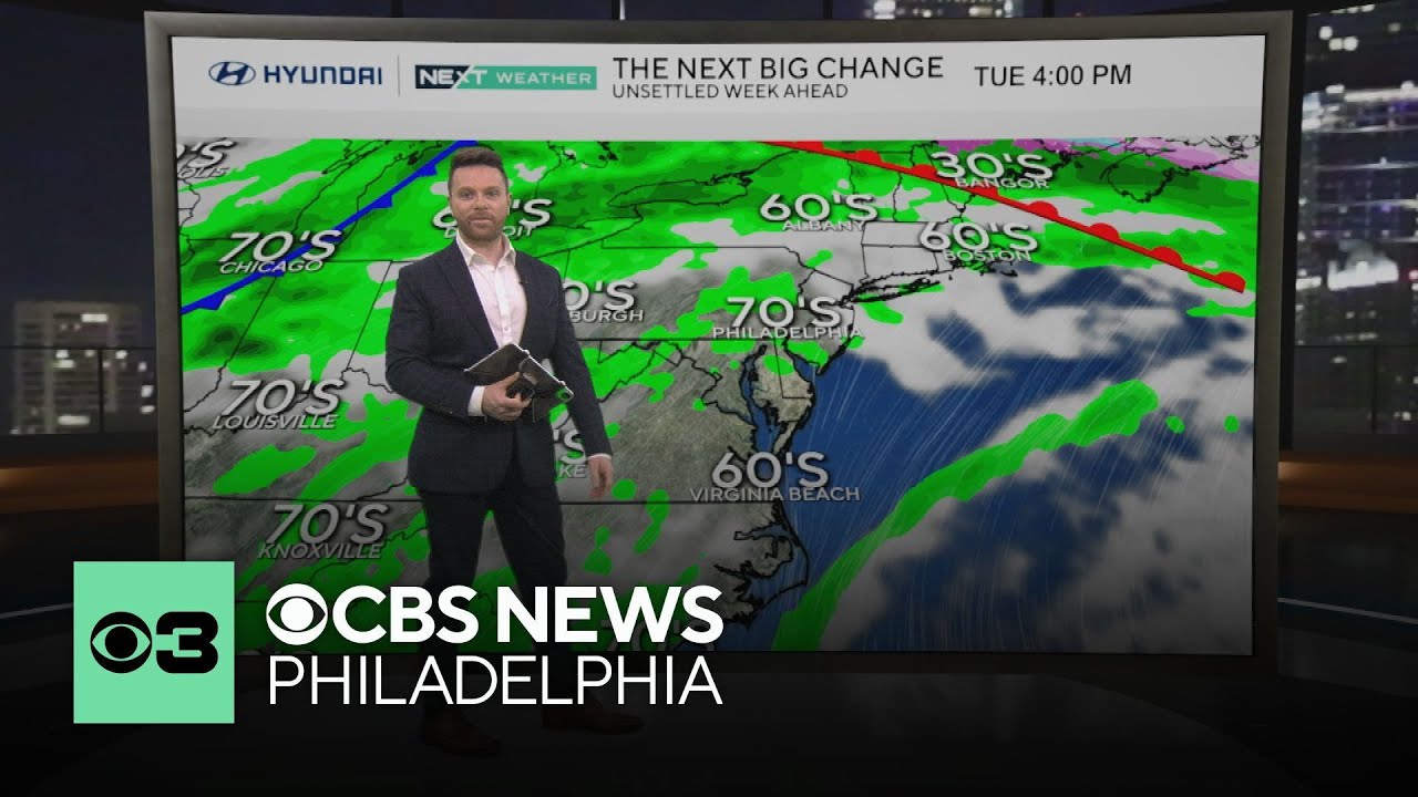 Chilly Sunday in Philadelphia area, tracking warmer weather and showers this week