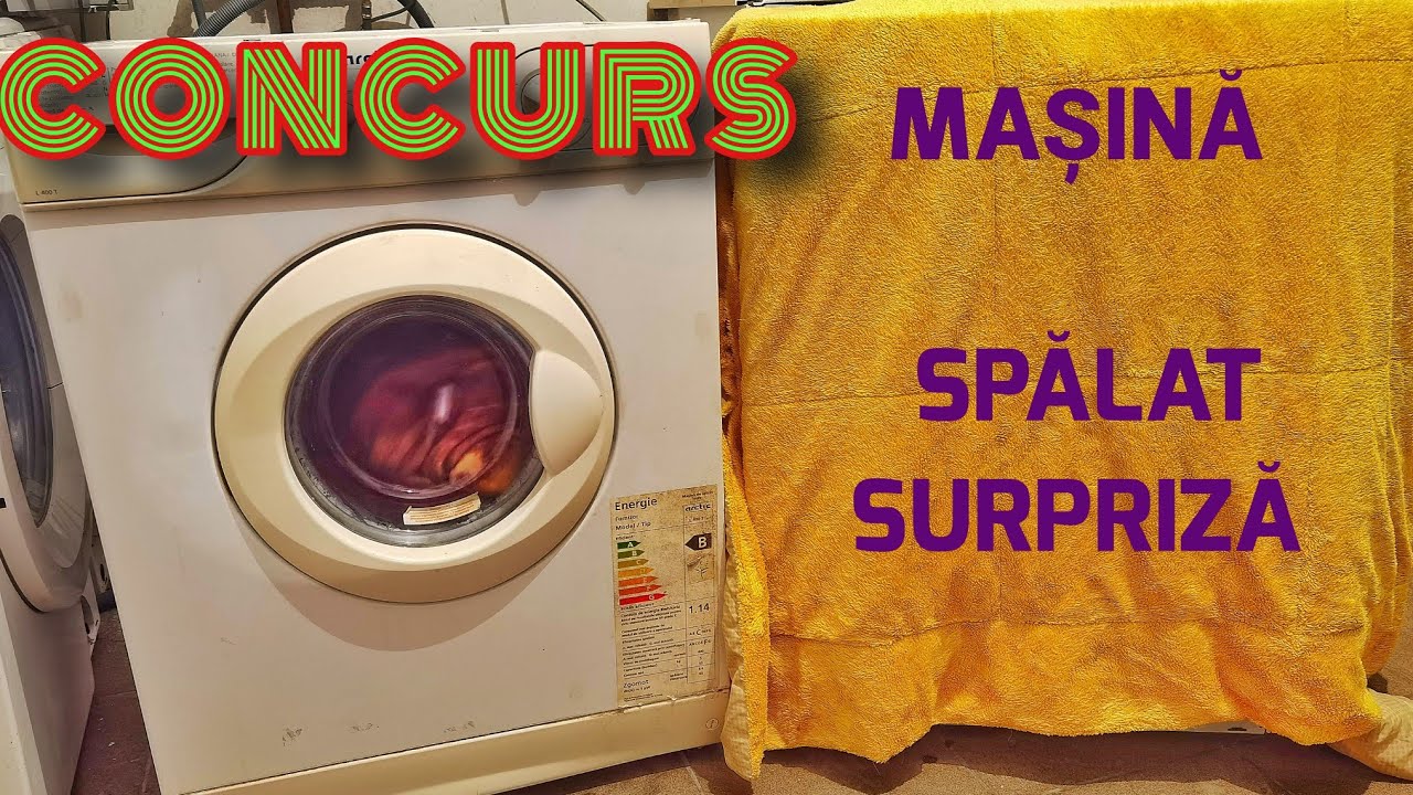 Concurs între mașini de spălat Arctic l400T. Program scurt de spălare! Quick washing machine race!