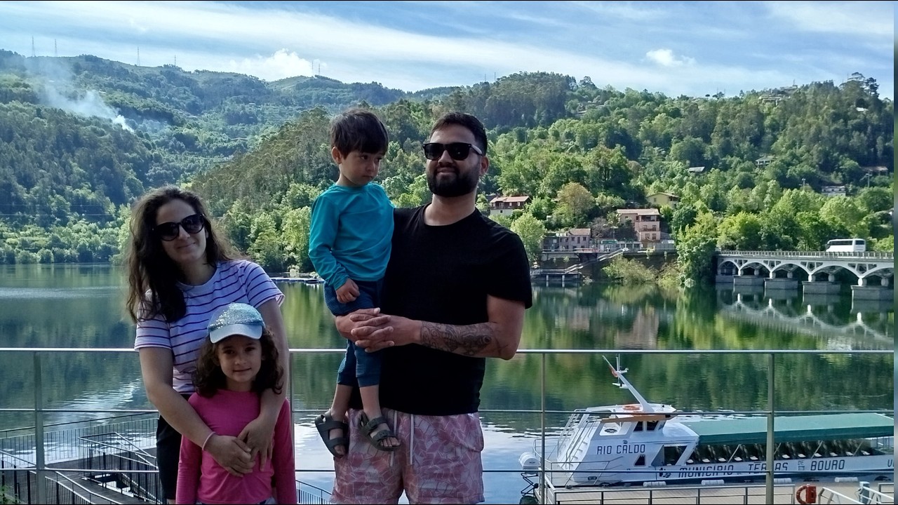Fomos buscar o carro com as crianças / águas termais / É muito bom estar em família