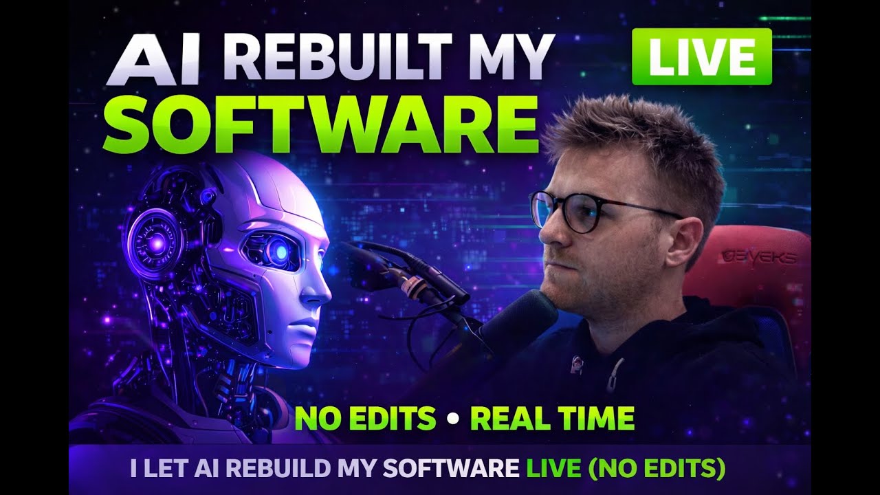 I LET AI REBUILD MY SOFTWARE LIVE (NO EDITS)