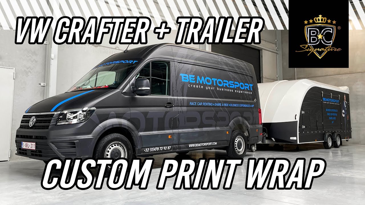 VW Crafter en trailer krijgen een unieke print wrap