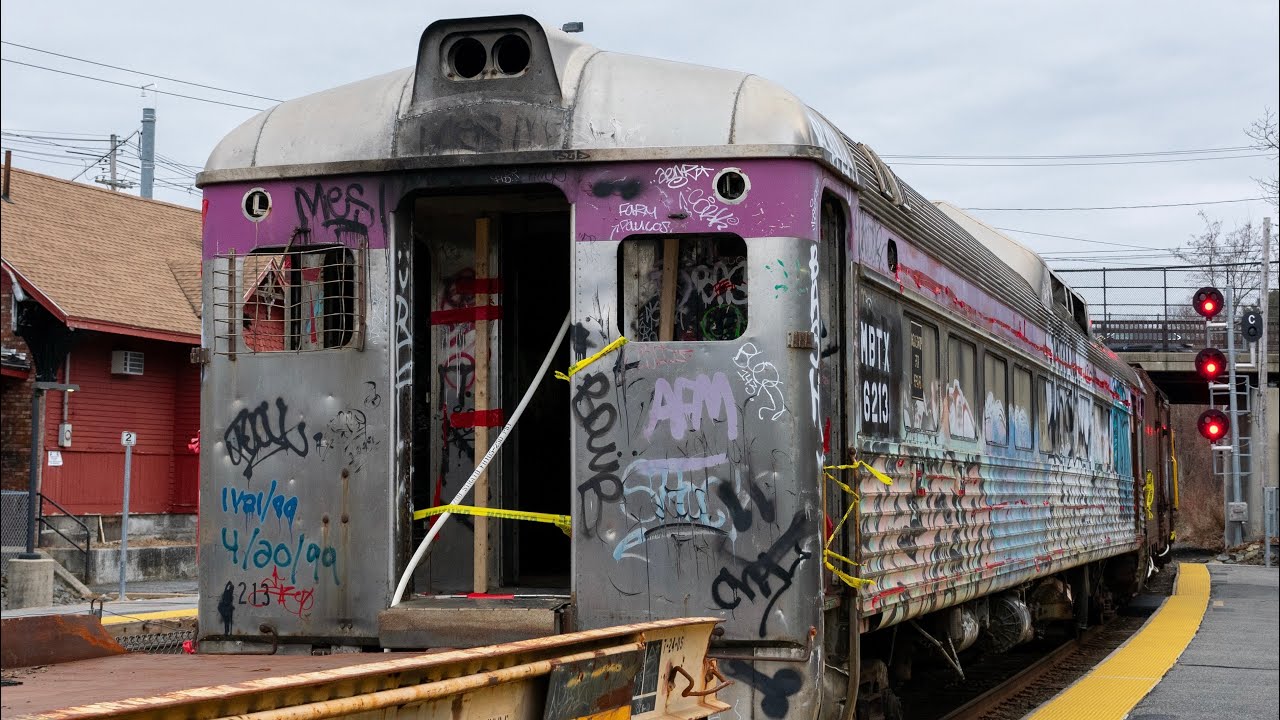 First Move in 20 Years! Old Boston and Maine Rail Equipment on MBTA Work Extra
