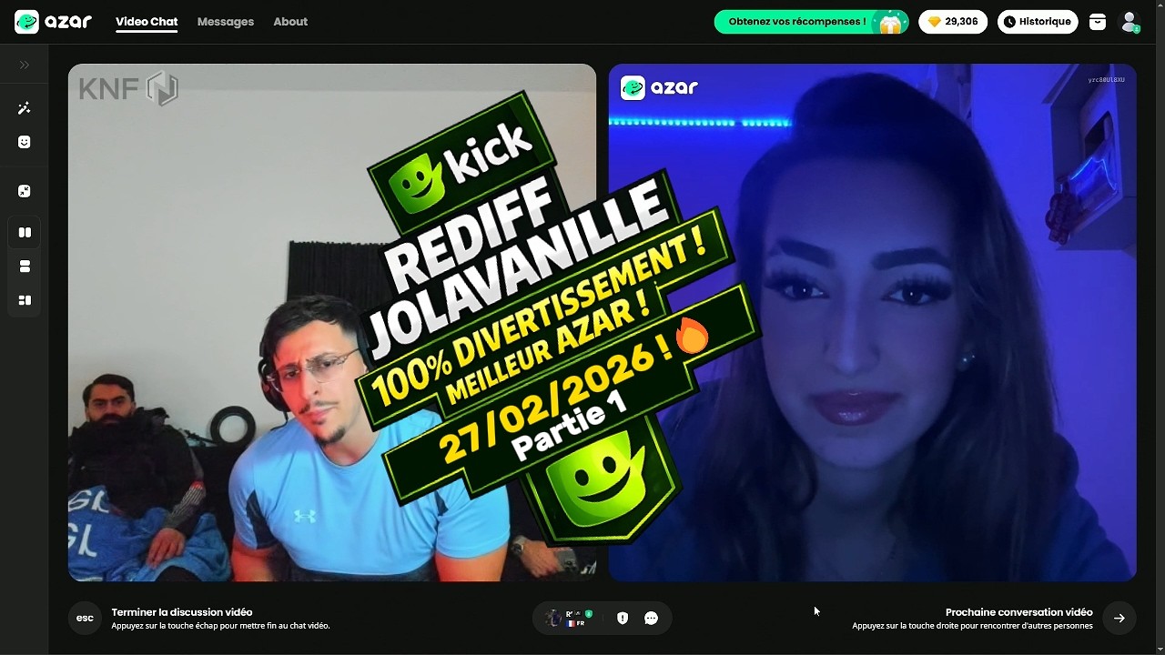 JOLAVANILLE SUR AZAR AVEC SES POTES : ELLE LE VEUT TROP 😳🔥