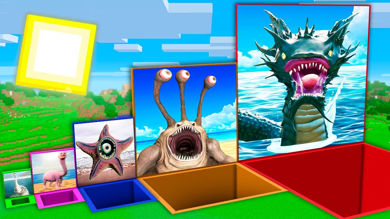O QUE TEM NOS POÇOS DO NOVO SEA MONSTER | SEA SERPENT MYTH | HUMAN HEAD MONSTER Minecraft?