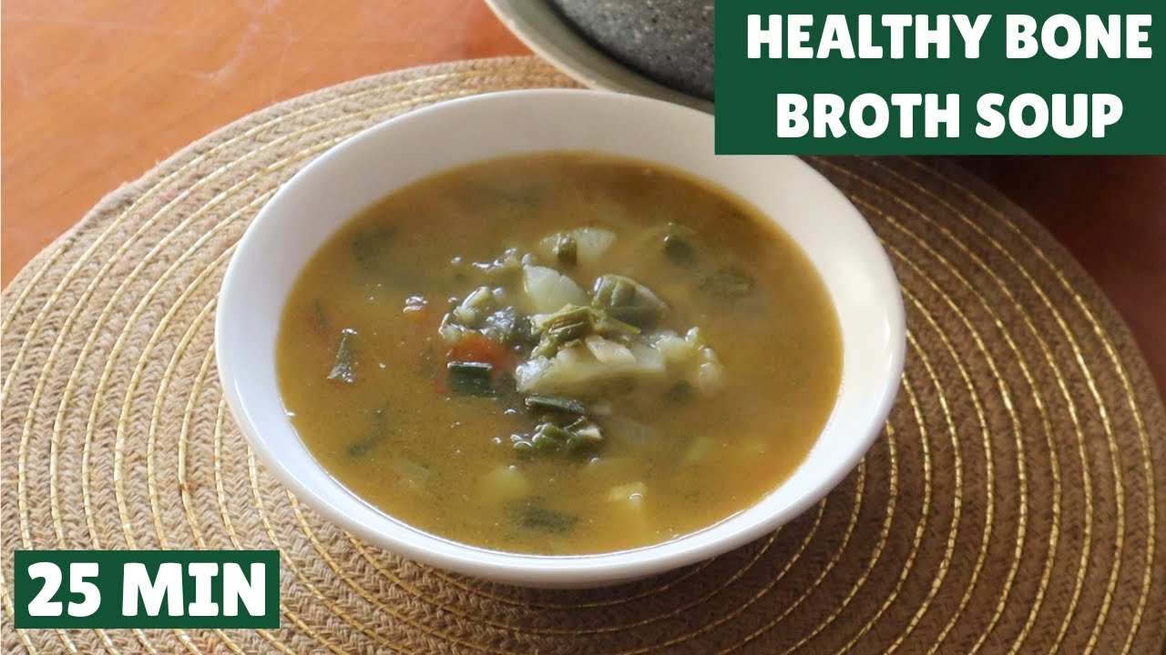 The BEST Homemade Vegetable Bone Broth Soup | Collagen-Rich
