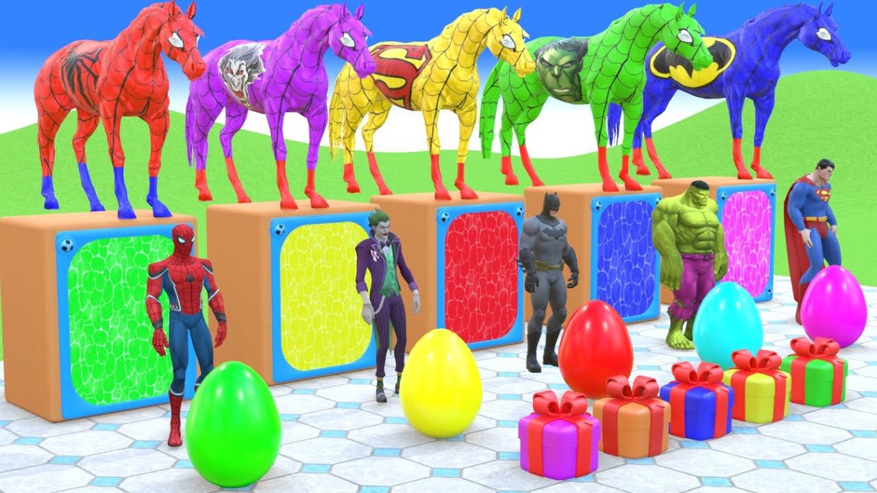 Long Slide Game With Cow Elephant Gorilla Hippopotamus Tiger 3d Animal Game Funny 3d Animals
