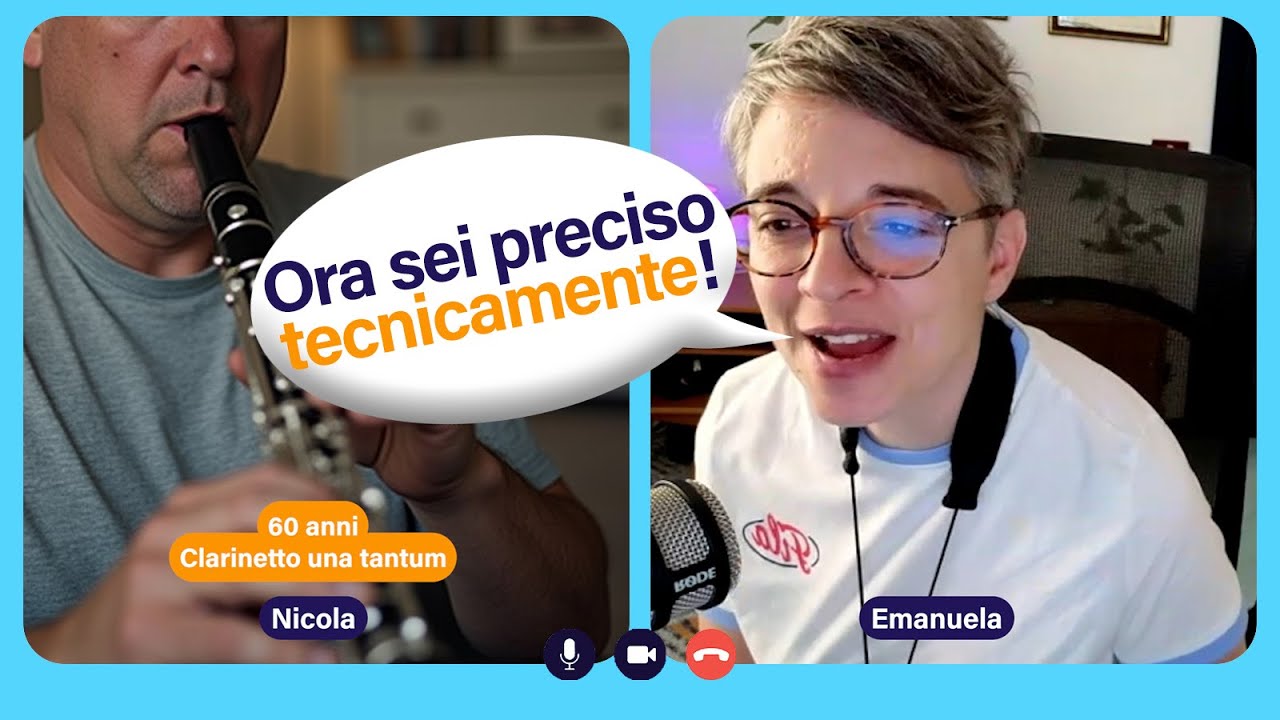 Lezione di Clarinetto a 60 anni: strategie di studio, suono e fraseggio con Nicola da Firenze