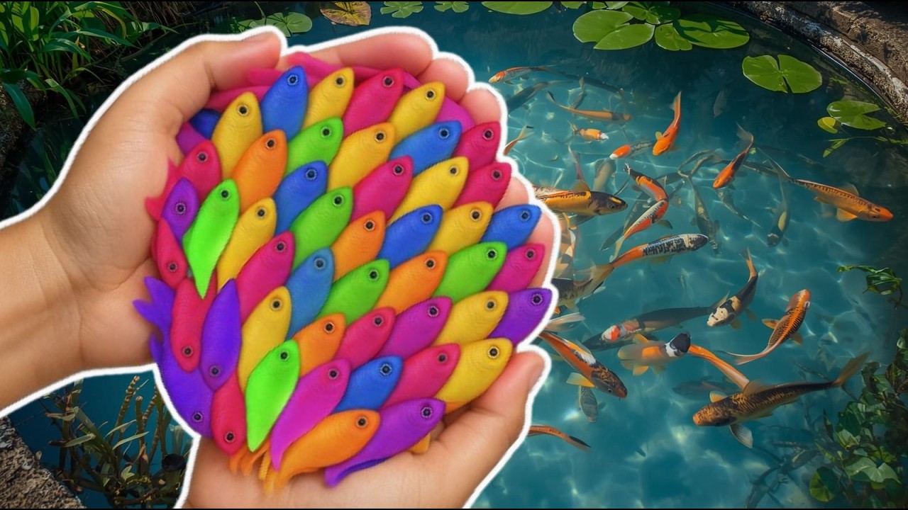 Wew! Tangkap Ikan Hias Warna warni di Sungai, Ada Ikan Cupang, Ikan Koi, Ikan Mas, Iguana Kecil