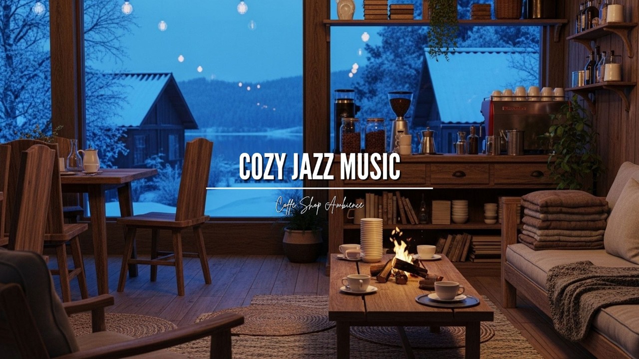 Peaceful Coffee Shop Jazz ❄️ Soft Music for Studying, Working, Focusing & Sleeping