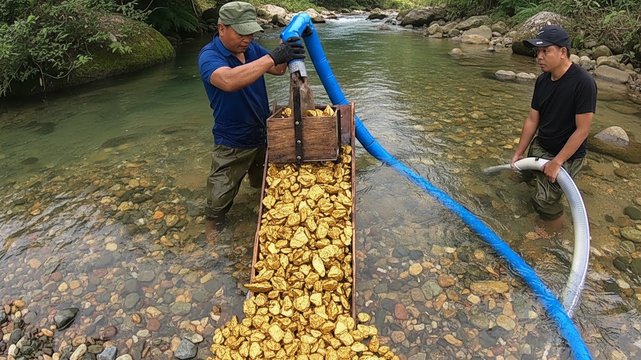 Unbelievable Gold Discovery: A Huge Hidden Gold Mine Revealed #goldhunting #metaldetecting