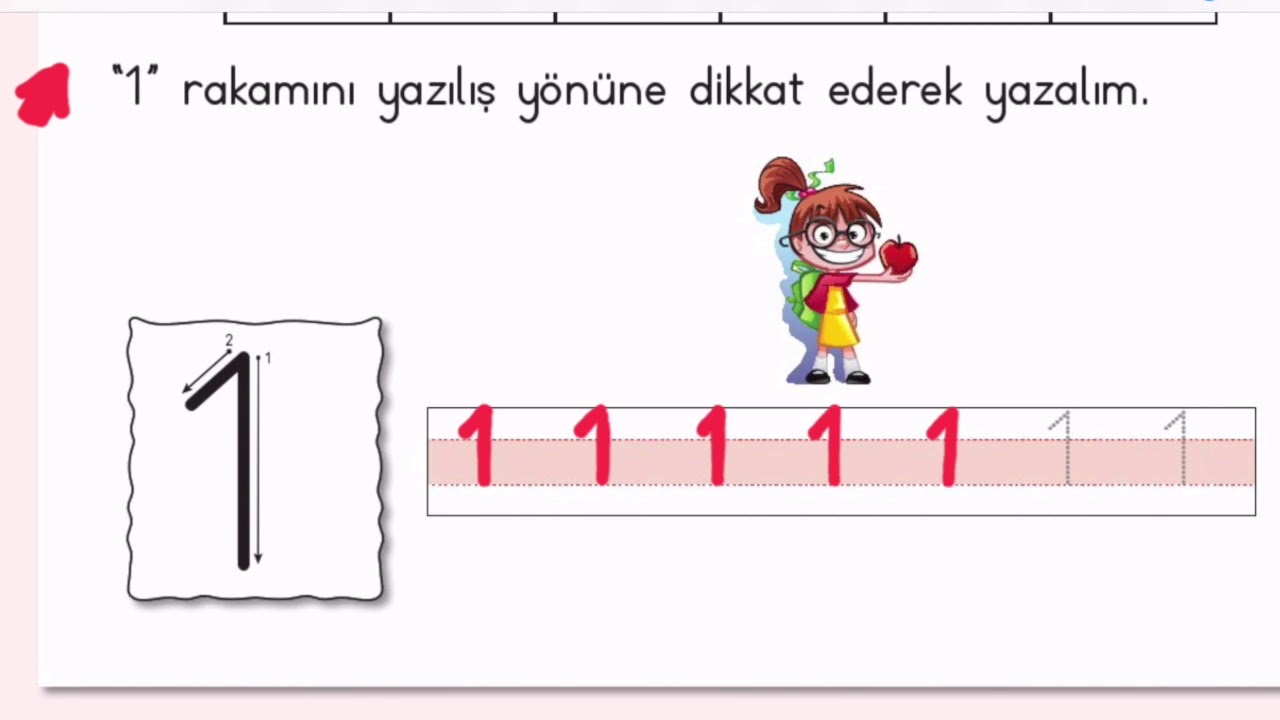 1 Rakamının Yazılışı 1.sınıf