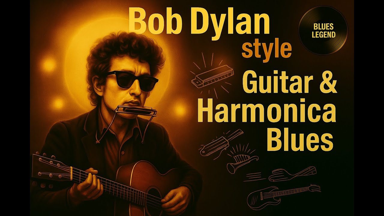 Bob Dylan style | Guitar & Harmonica Blues | Greatest Folk-Blues Rock Instrumentals of All Time