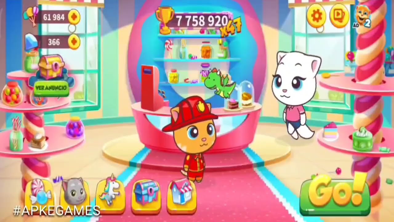 Talking Tom Candy Run Fireman Ginger vs Roy Raccoon Gameplay Android ios