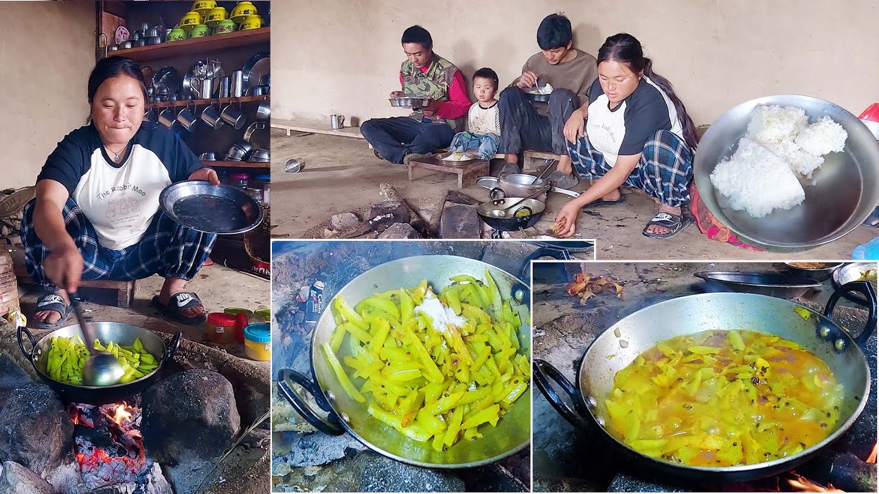 sanjip jina's food in the village with their children || Nepali village Kitchen || @Manjitamrnati