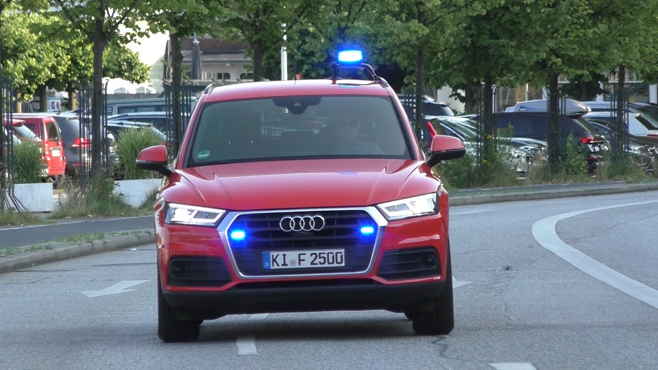 [Schwimmer in der Förde vermisst] Einsatzfahrten Amtsleiter BF, Taucher ASB, ELW 2 & BF Kiel