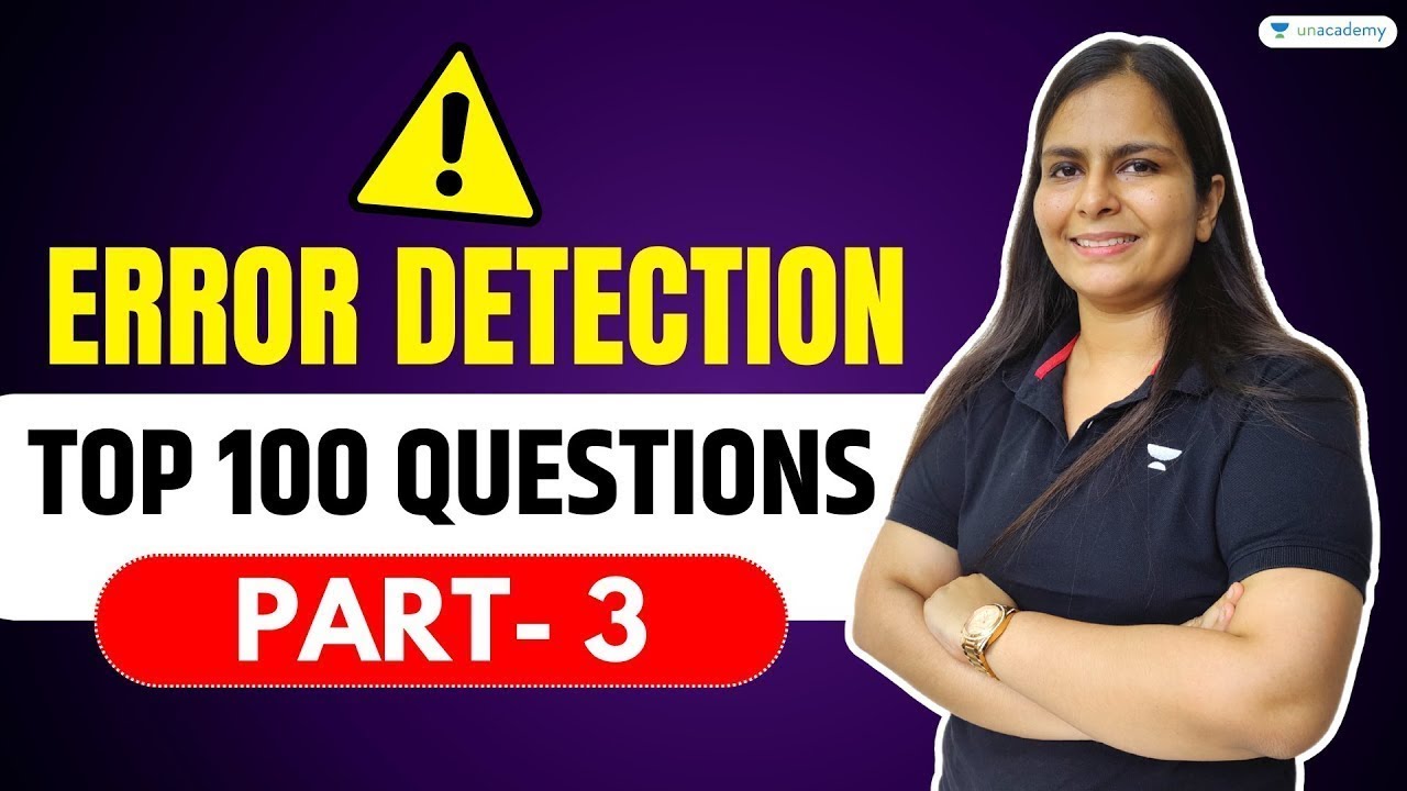 Top 100 Questions - Error Detection (Part-3) English Grammar Nimisha Bansal | Unacademy Bank Exams