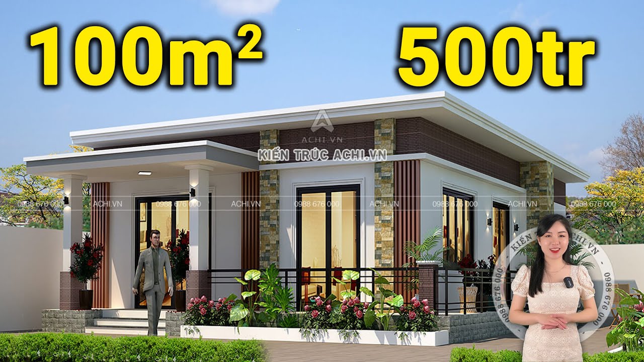 Nh&agrave; 1 tầng cấp 4 m&aacute;i bằng hiện đại đơn giản đẹp chỉ từ 300 triệu | NH&Agrave; ĐẸP ACHI