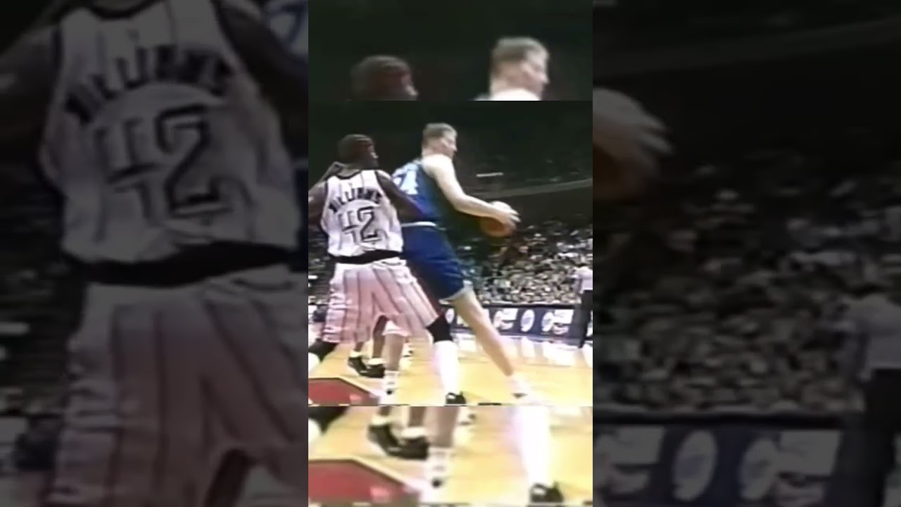 Walt Williams punches Shawn Bradley and makes him bleed #nba #like #subscribe #shorts