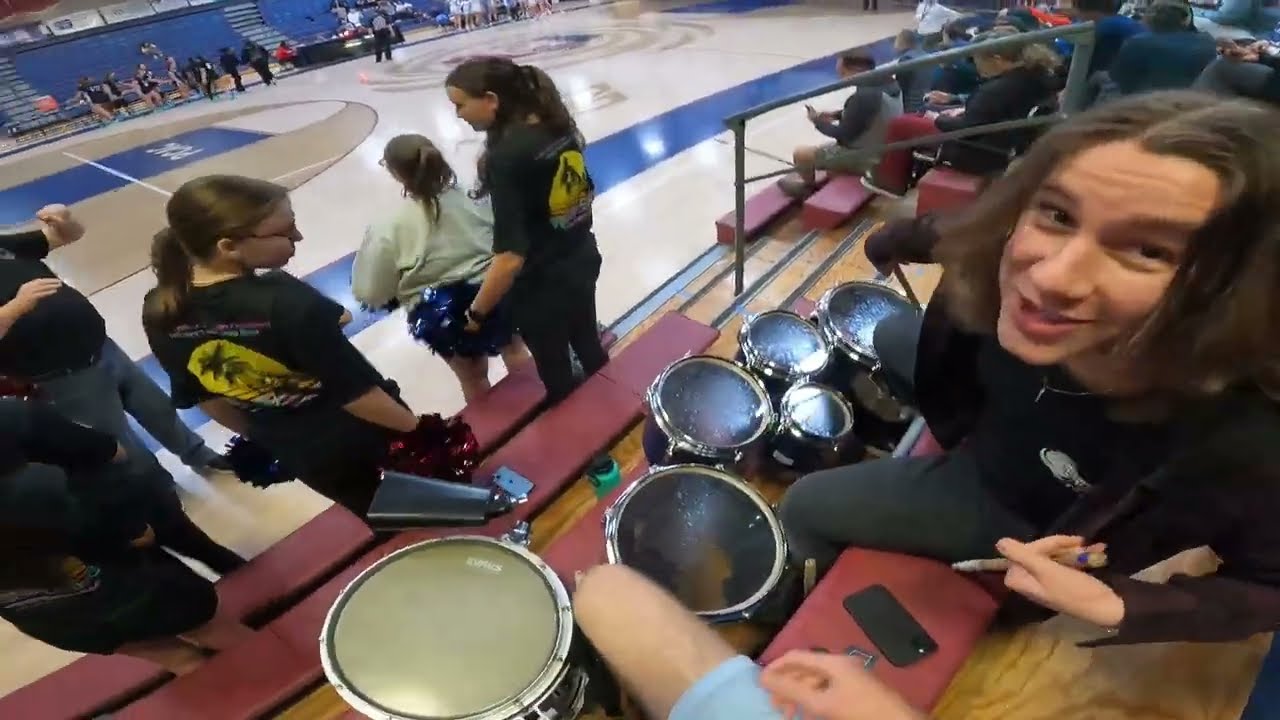 PHUHS vs Sunlake Pep band Snare head cam
