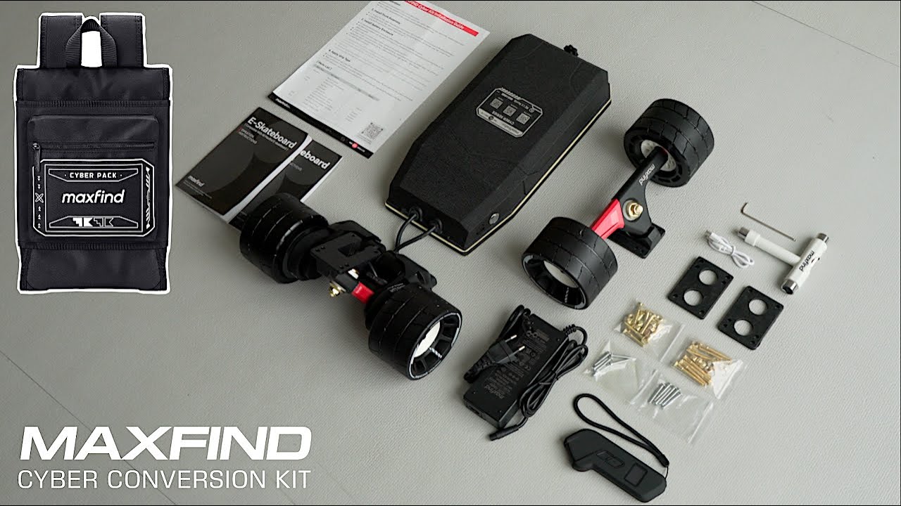 #290 Maxfind Cyber Conversion Electric Skateboard Kit & Skateboard Bag [feat.Yocgrip]