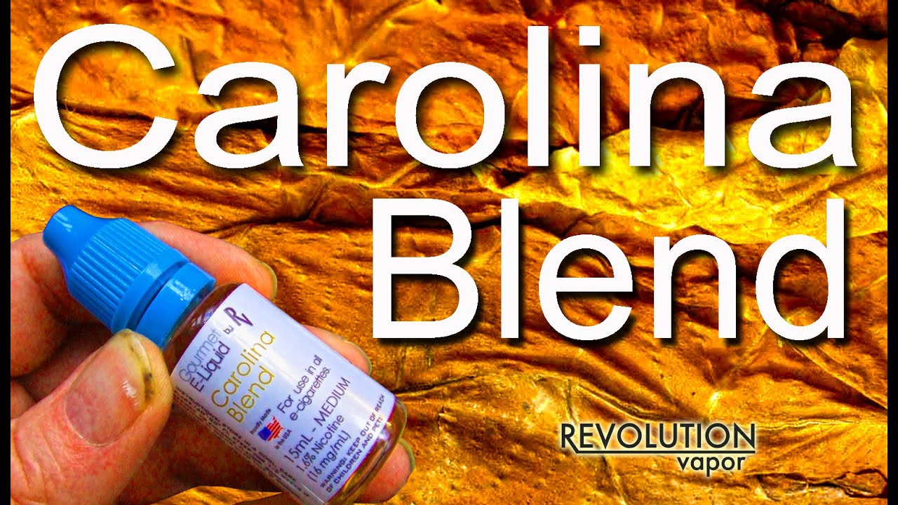 Carolina blend e-liquid review Revolution Vapor e-juice tobacco