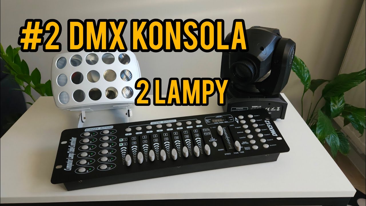 #2 DMX512 Konsola Podłączenie 2 lub kilku Urządzeń, dodawanie Scen i zapis Bank&oacute;w. Kontroler DMX512