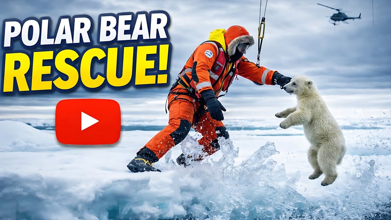 Polar Bear Cub Trapped on Melting Ice — A Mother’s Cry Sparks a Last-Second Rescue
